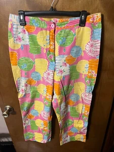 Pantalone Capri Lilly Pulitzer raro vintage modello lanterna, taglia 8 - Foto 1 di 3