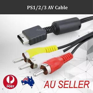 TV AV RCA Audio & Video Cable for SONY Playstation 1 2 3 PS1 PS2 PS3 Lead Cord - Picture 1 of 3