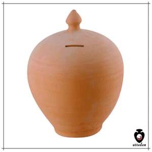 Salvadanaio in terracotta artigianale vintage portamonete varie misure - Foto 1 di 1