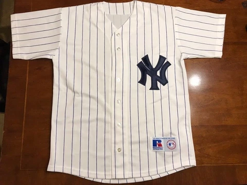 New York Yankees Mickey Mantle #7 Jersey Russell Athletic Adult Small Cover
