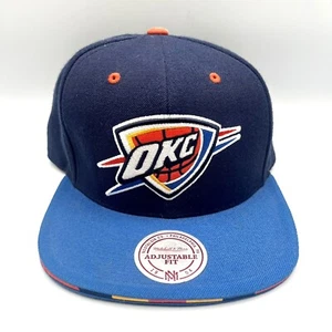 Oklahoma City Thunder Mitchell & Ness Men's Adjustable Snapback Hat Navy OKC - Picture 1 of 7