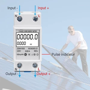 Stromzähler Hutschiene 1 phase Wechselstromzähler 80A 230V DIN LCD Digitaler DHL - Bild 1 von 5