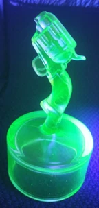Uranium Colt Revolver Glass Snub Nose Gun Lime Missing Barrel Pistol On Font - Picture 1 of 19