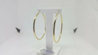 ORECCHINI A CERCHIO DI GRANDE DIMENSIONE ORO GIALLO 750 18KT 5,4 GRAMMI (3971) - Immagine 1 di 4