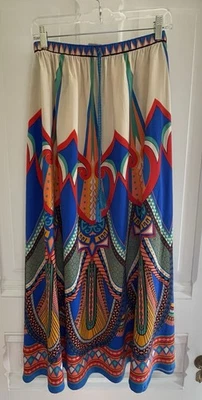 Flying Tomato Maxi Skirt Art Deco Aztec Tribal Festival Boho Artsy S Geometric - Image 1 of 4