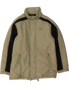 KAPPA Mens Windbreaker Jacket UK 40 Large Khaki Colourblock Polyester CK07 - Picture 1 of 4