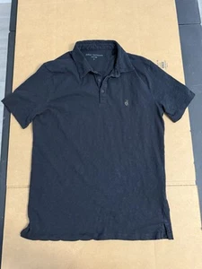 John Varvatos Small Adult Polo Shirt Black Casual Preppy Short Sleeve Mens - Picture 1 of 9