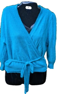 Vintage Angora Damen Wickel Pullover Gr. L weich adrett Old Money feminin zierlich - Bild 1 von 9