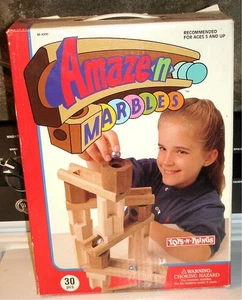 Ideal Amaze-N Murmeln Set Holzbau Marmorlabyrinth nicht komplett 1997 - Bild 1 von 14