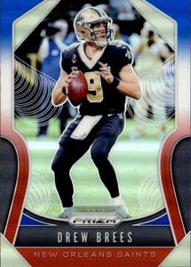2019 PANNIi PRIZM RED WHITE BLUE #186 DREW BREES NEW ORLEANS SAINTS - Picture 1 of 2