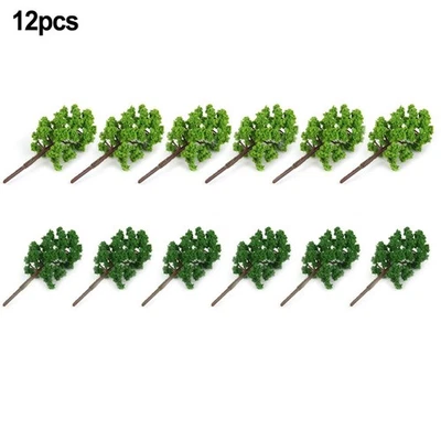 Jauge utile vert clair et vert clair foncé N/OO plastique + résine arbres 12 p - Photo 1/4