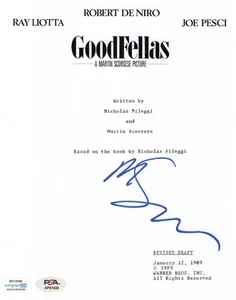 Martin Scorsese Signed GOODFELLAS Screenplay Movie Script COVER PSA & ACOA COA! - Picture 1 of 2