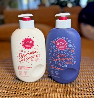 EOS Holiday Limited Peppermint Cashmere & Cocoa Cashmere Body Lotion Bundle 16oz - Image 1 of 2