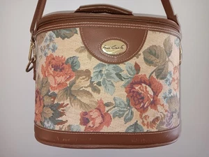 Gloria Vanderbilt Vintage Floral Tapestry Train Case Cosmetic Luggage Carry On - Picture 1 of 13