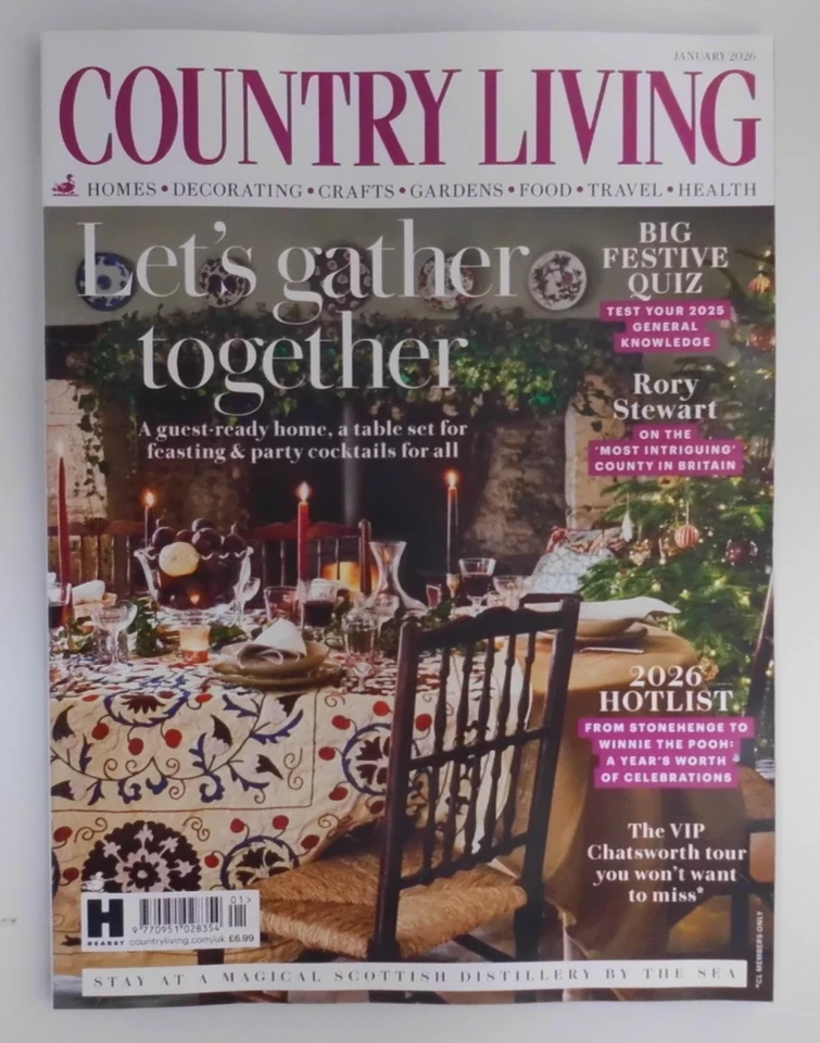 Country Living magazine Jan 2026 Guest-ready, Rory Stewart, Festive Quiz Foto 1 de 1