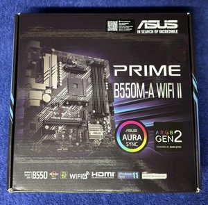 ASUS Prime B550M-A WIFI II, AM4 AMD Motherboard 90MB19X0-MVAAY0 Brand New Sealed - Picture 1 of 4