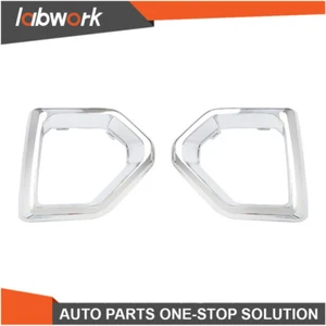 Labwork For 19-20 GMC Sierra 1500 Denali SLT Fog Light Bezel Cover Chrome RH+LH - Picture 1 of 12