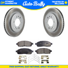 Coat Brake Rotor Semi-Metallic Pad Front Kit For 09 Ford F-150 With 6 Lug Wheels