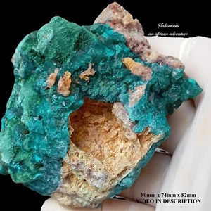 Dioptase malachite goethite and quartz - Kapata Kolwezi DRC Congo - Picture 1 of 13