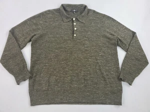 Nuevo 7 For All Mankind Hombre Jersey con Cuello AM5241Z45 Verde Lana Lino XXL - Imagen 1 de 7