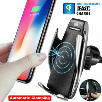 CARICABATTERIA AUTO WIFI WIRELESS SUPPORTO CELLULARE RICARICA VELOCE AUTOMATICO - Immagine 1 di 4