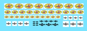 DECALCOMANIE DECALS PENNZOIL 1/32 1/24 1/10 1/8 decal motor oil gasoline car - Imagen 1 de 2