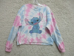 Disney Lilo & Stitch Sweater 2XL XXL Youth Pink Blue Pullover Graphic Logo Girls - Picture 1 of 9