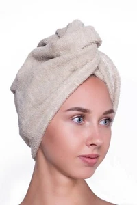 Haartuch Wickel Trocknen Turban Twist Baumwolle Leinen Frauen Spa Bad Schnell... - Picture 1 of 7
