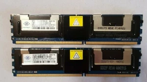 (Lot of 2) Nanya 2x2GB 2Rx8 PC2-5300F DDR2 Memory Module NT2GT72U8PD2BD-3C 4GB  - Picture 1 of 2