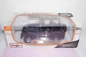 MAISTO Special Edition 1:18 Diecast Jeep Wrangler Rubicon Blue sealed box 2013 - Picture 1 of 9