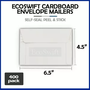 400 - 6,5 x 4,5 ECOSWIFT FOTO RIGIDE SPEDIZIONE PIATTI CARTONE BUSTA MAILER - Foto 1 di 8
