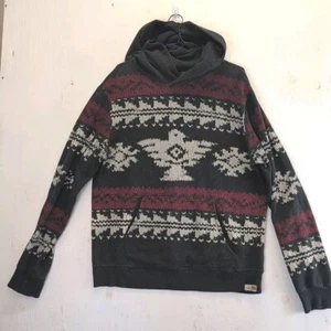 Ralph Lauren Denim&Supply All Over Aztec Print Hoodie Sweatshirt Mens L - Picture 1 of 9
