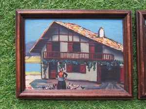 Jivanovitch very nice Basque painting signed Jiva Bayonne Biarritz Anglet chickens. - Picture 1 of 4