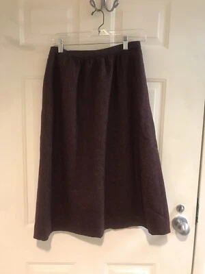 Falda vintage Jerry Margil Beacon Street años 70 lana granate con etiquetas plisadas! Foto 1 de 2