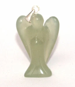 New Jade Angel Pendant Sterling Silver Loop Bail - Picture 1 of 1