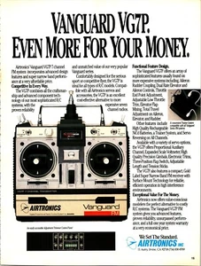 Vanguard VG7P RC Radio Vintage Print Ad Ephemera Wall Decor Airtronics - Picture 1 of 1
