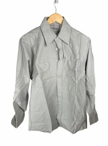 New Vintage Highland Gray Size M Long Sleeve Button Up Free US Shipping - Picture 1 of 4