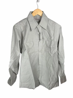 New Vintage Highland Gray Size M Long Sleeve Button Up Free US Shipping - Image 1 of 4