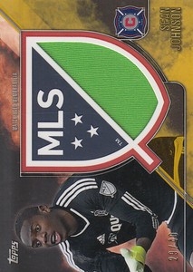 2015 Topps Apex MLS Crest Relics Gold #CJRSJ Sean Johnson Jersey /50
