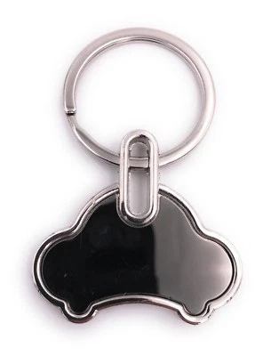 Auto Nera Portachiavi Portachiavi Argento In Metallo - Immagine 1 di 2