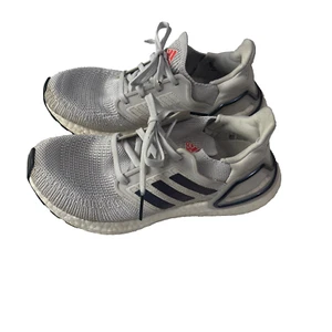 Adidas UltraBoost 20 Damen Laufschuhe weiß/dunkelblau Akzente Größe US 7 - Bild 1 von 9