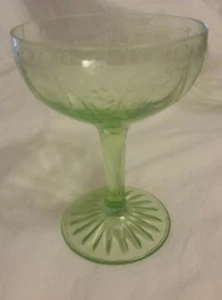 STEMMED DESERT BALLERINA OR DANCING GIRL DEPRESSION GLASS - Picture 1 of 4