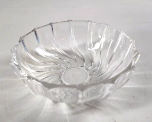 Vintage Klar Kristall Glas Wirbel Muster Süßigkeiten Servierschale Schüssel - Bild 1 von 7