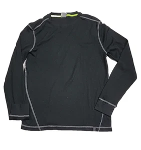 Vintage Everlast Sport Boxing Waffel Thermal Black Long-Sleeve Shirt Men's Large - Picture 1 of 9