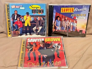 Lot of three Sawyer Brown CDs: Drive Me Wild! Outskirts of Town, Six Days...Road - Picture 1 of 5