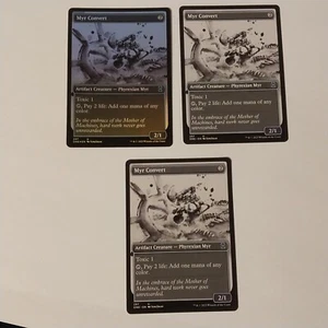 3x VETRINA Myr Convert (1x Foil) Phyrexia Uncommon Magic MTG WOTC M8192 - Foto 1 di 4