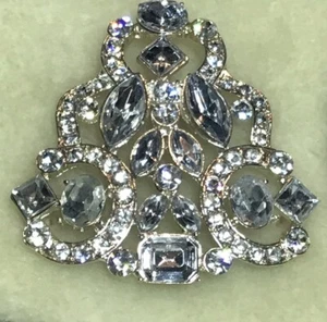 vintage big statement rhinestone pendant - Picture 1 of 8