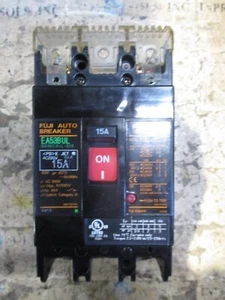 Fuji Electric EA53BUL Auto AC breaker 15A 220VAC 50AF 3P BB3BEBUL-015 *Tested* - Picture 1 of 6