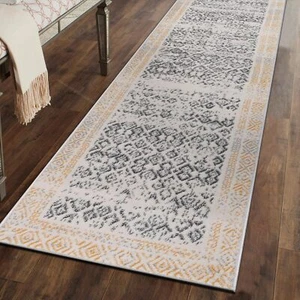 Rugshop Distressed Bohemian Border Stain Resistant Soft Runner Rug 2' x 7' - Picture 1 of 7