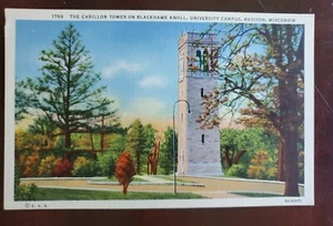 Carillon Tower Blackhawk Knoll University of Wisconsin Madison Vintage Postcard - Picture 1 of 2